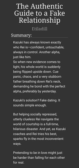 The Authentic Guide to a Fake Relationship - summary.